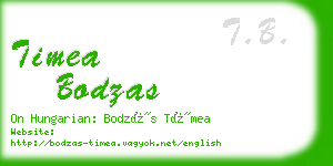 timea bodzas business card